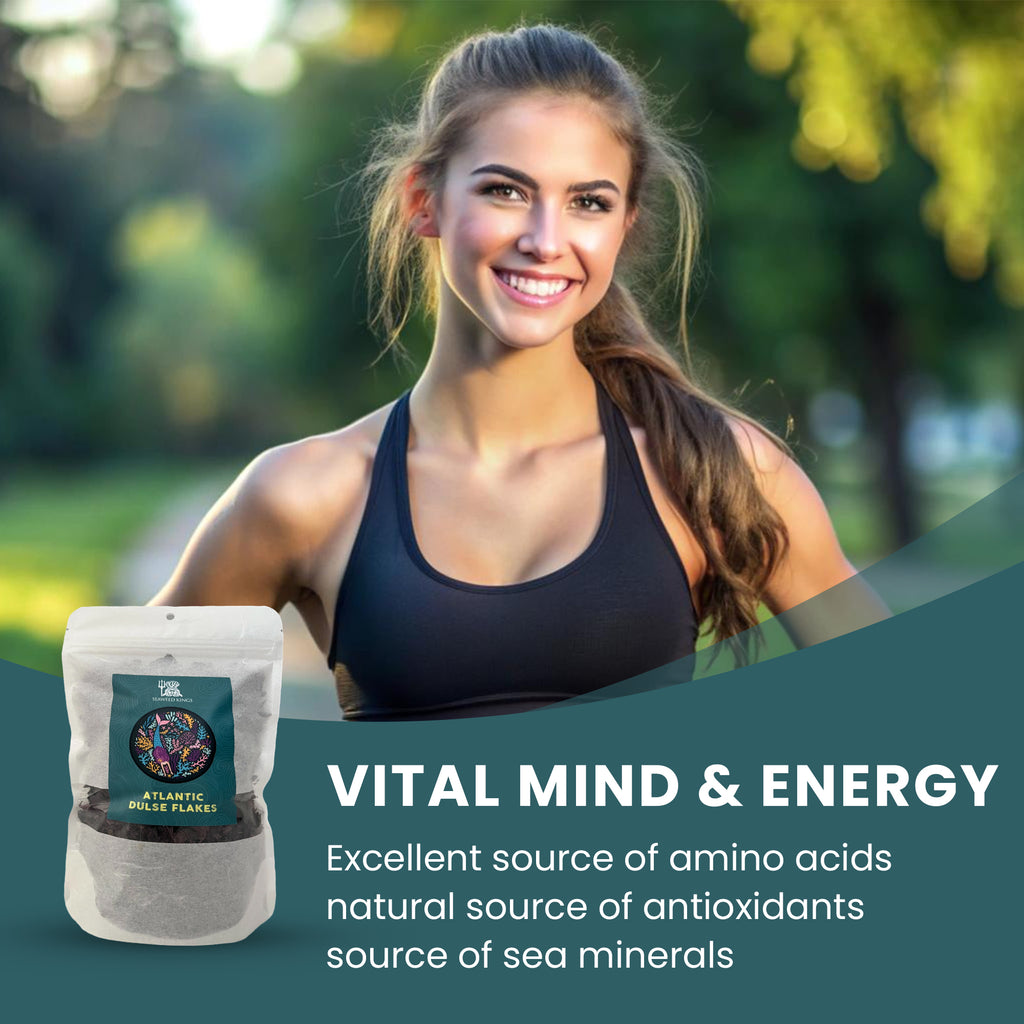 Atlantic Dulse Flakes – 100% Organic Dulse Seaweed Flakes | Wildcrafted from Maine
