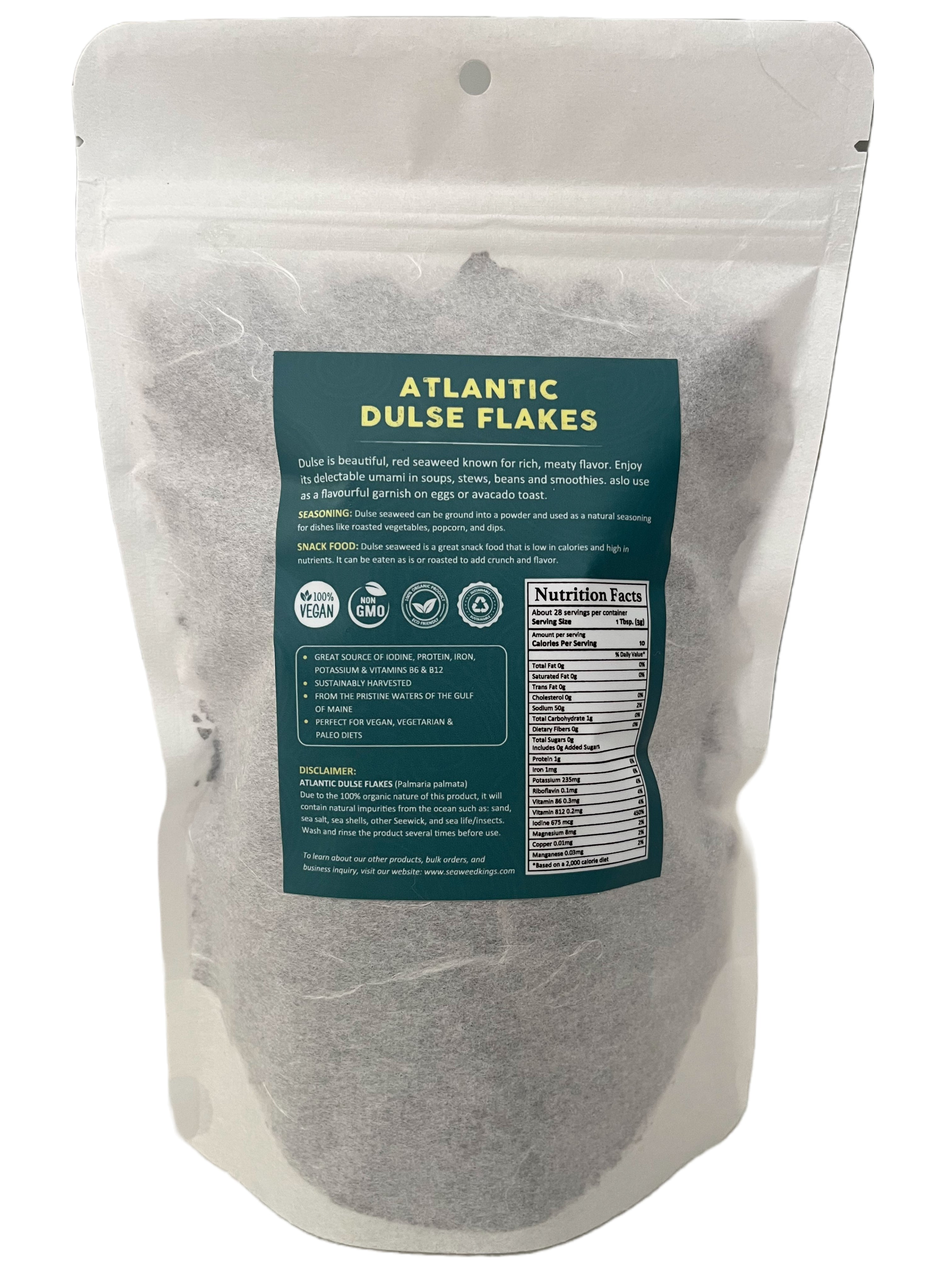 Atlantic Dulse Flakes – 100% Organic Dulse Seaweed Flakes | Wildcrafted from Maine
