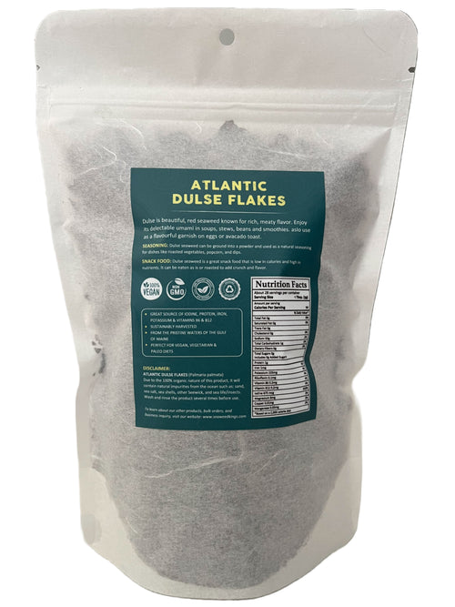 Atlantic Dulse Flakes – 100% Organic Dulse Seaweed Flakes | Wildcrafted from Maine