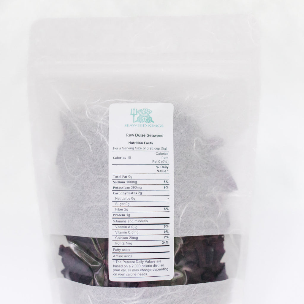 Atlantic Dulse Whole Leaf – 100% Organic Wildcrafted Dulse Leaf | Sourced from Maine (Bulk Options Available)