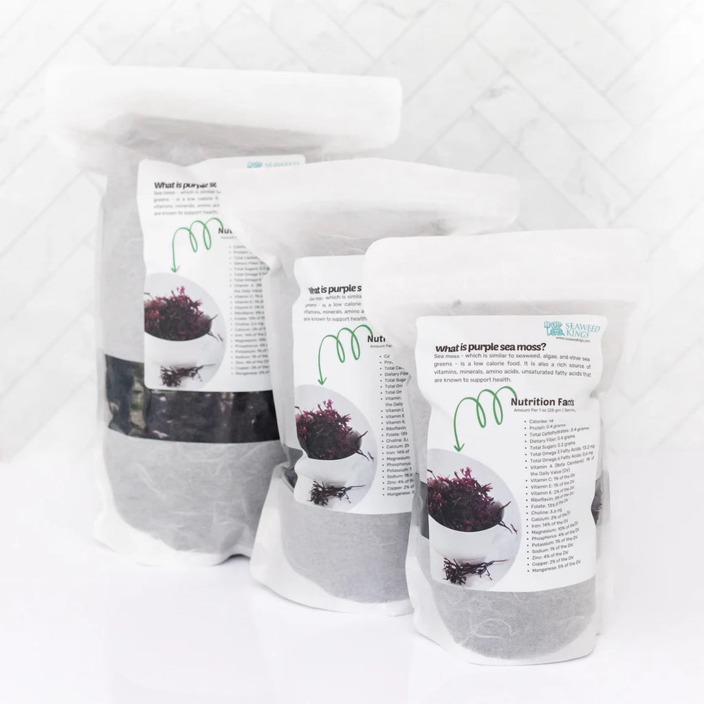 Wildcrafted Purple Sea Moss – 100% Organic Purple Sea Moss | Sun-Dried & Mineral Rich Raw Seaweed