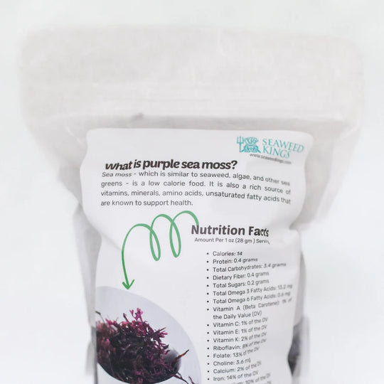 Purple Sea Moss - 100% Wildcrafted Sun Dried Sea Moss Sourced Maine