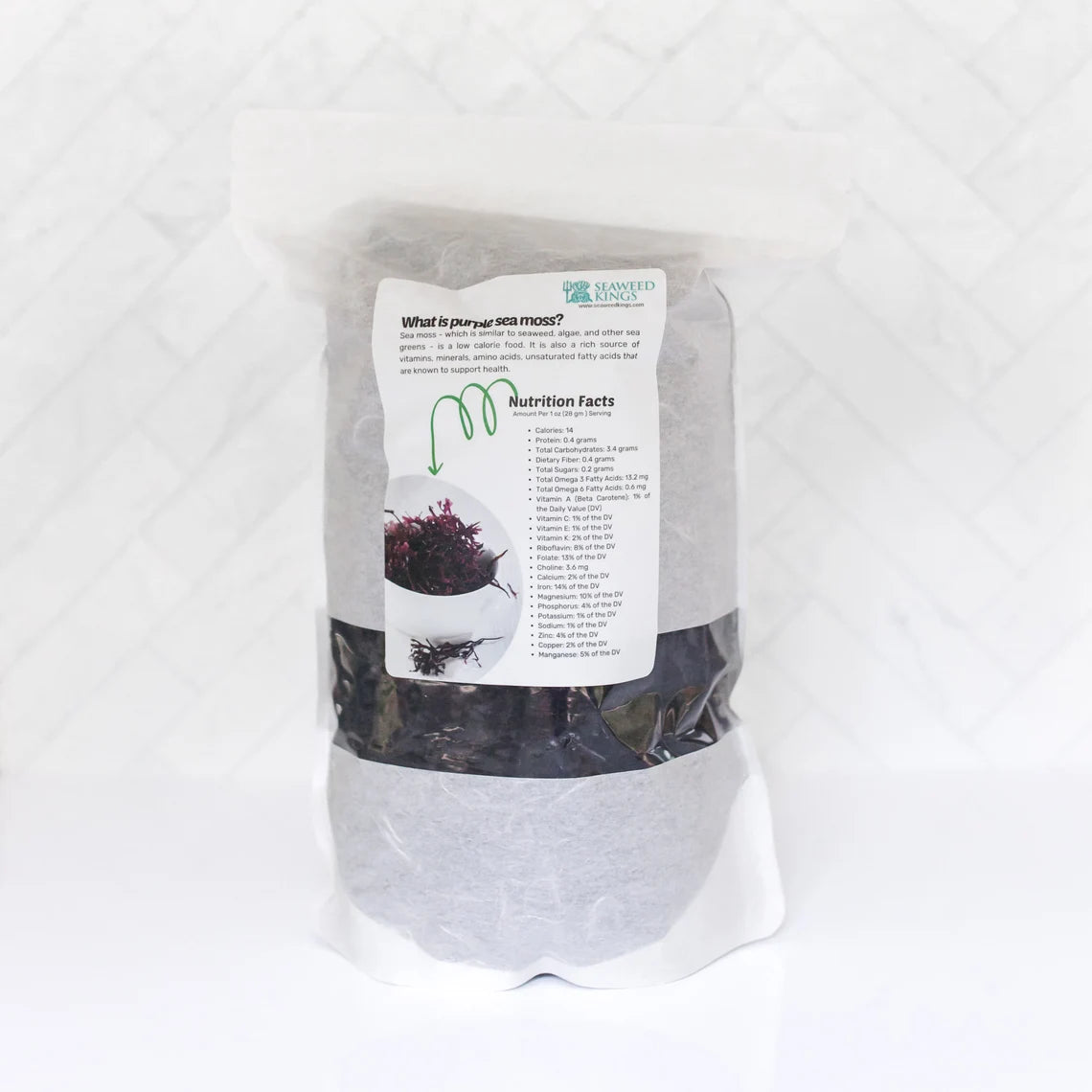 Wildcrafted Purple Sea Moss – 100% Organic Purple Sea Moss | Sun-Dried & Mineral Rich Raw Seaweed