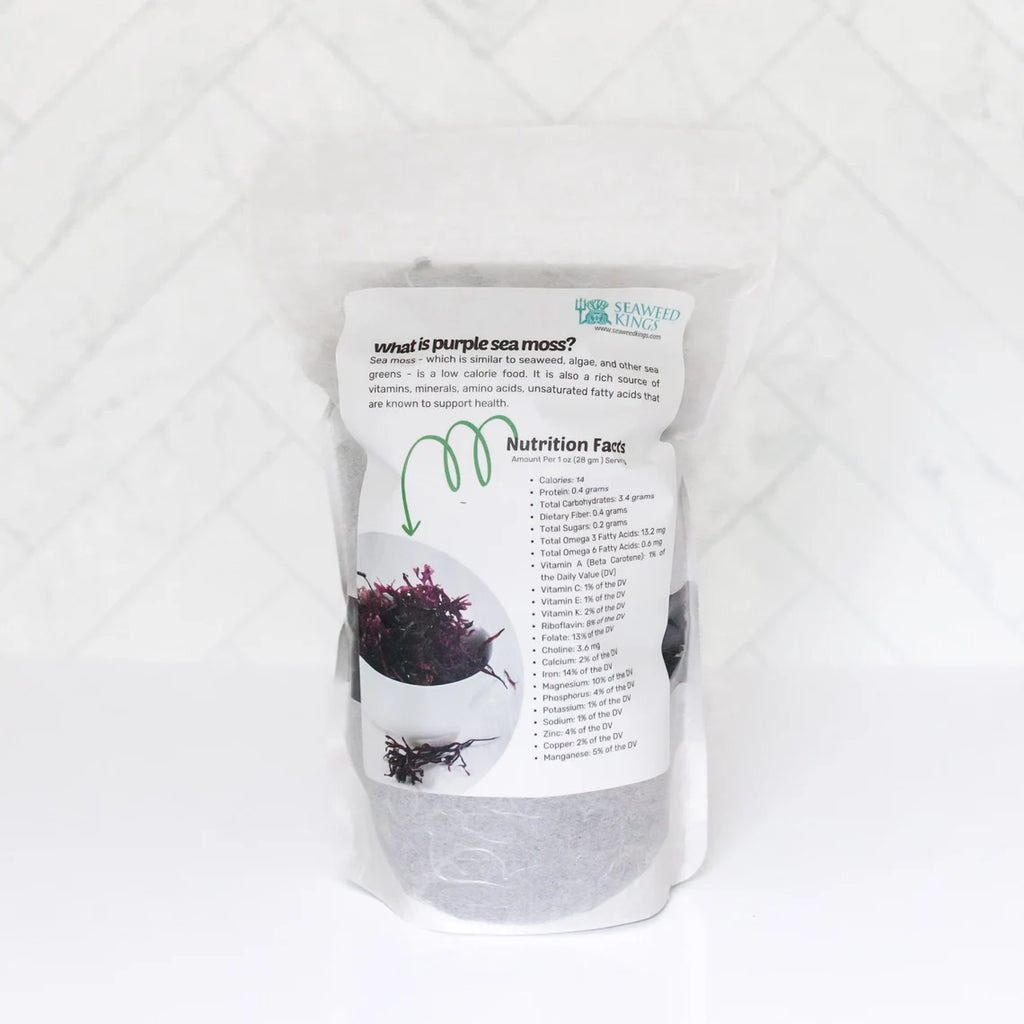 Wildcrafted Purple Sea Moss – 100% Organic Purple Sea Moss | Sun-Dried & Mineral Rich Raw Seaweed